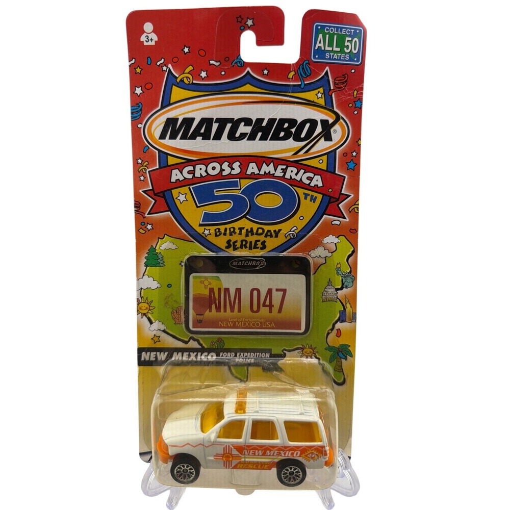 Matchbox Ford Expedition Police New Mexico 50th Birthday White New‎ 1:64 Scale